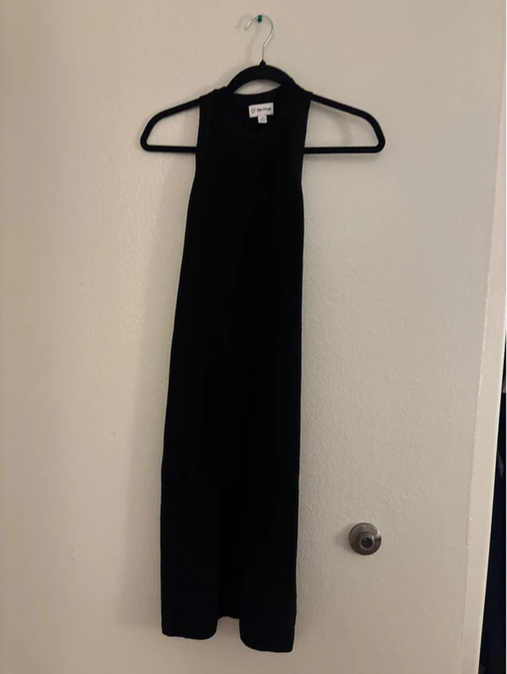 XS the drop black dress